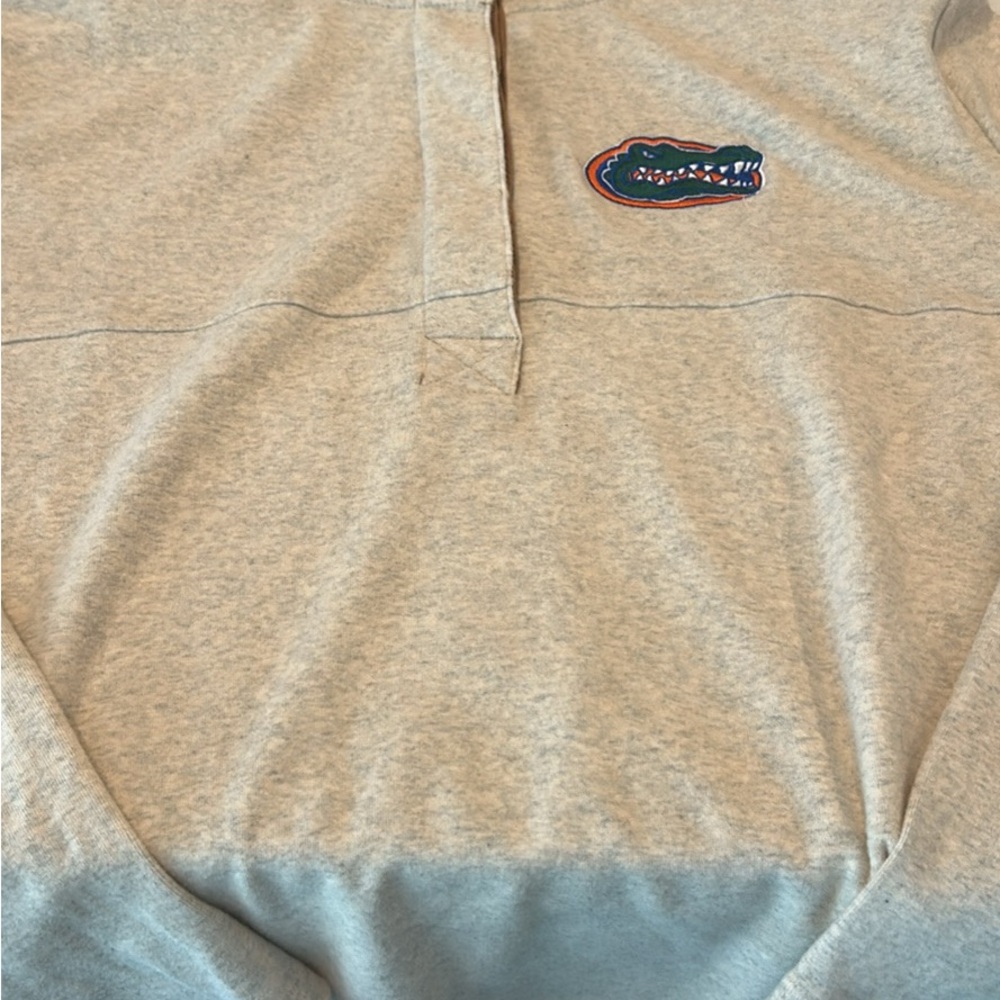 Gray Quarter-Zip Pullover with Gator Logo